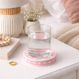 Bone Inlay Round Coaster/Trinket Tray : Starburst : Rose