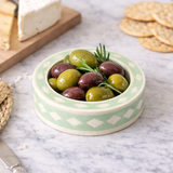 Bone Inlay Round Coaster/Trinket Tray : Starburst : Fern