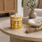 Bone Inlay Miniature Canister : Axis: Saffron