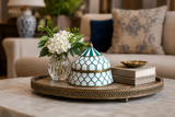 Bone & Brass Moghul Box : Trellis : Teal Green