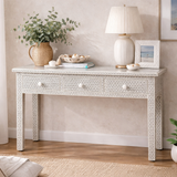 Bone Inlay Console : Scallop : Grey