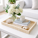 Bone Inlay Rectangular Tray : Zig Zag : Natural