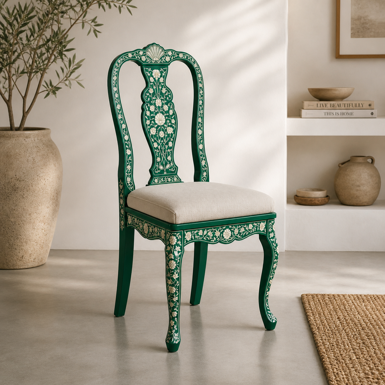 Bone Inlay Dining Chair : Camino : Green