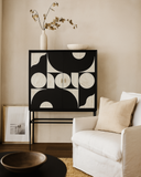 Bone Inlay Bar Cabinet : Abstract : Black & White