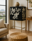 Bone Inlay Bar Cabinet : Birds