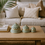 Bone & Brass Moghul Box : Varsha : Sage Green