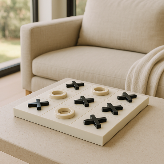 Bone Inlay Noughts & Crosses Board Game