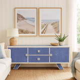 Bone Inlay TV Sideboard : Scallop : Blue