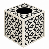 Bone Inlay Small Tissue Holder : Starburst : Chocolate