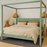 Bone or Mother of Pearl Inlay Post Bed