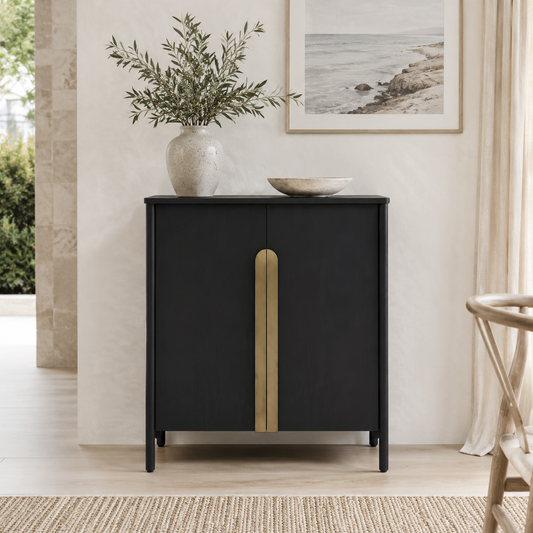 Timber Drinks Cabinet : Arco : Black