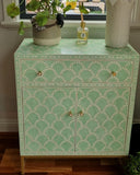 Bone Inlay 2 Door Buffet : Fan : Green