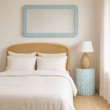Bone Inlay Side Table : Zelliges : Blue