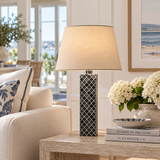 Bone Inlay Table Lamp : Moroccan : Grey