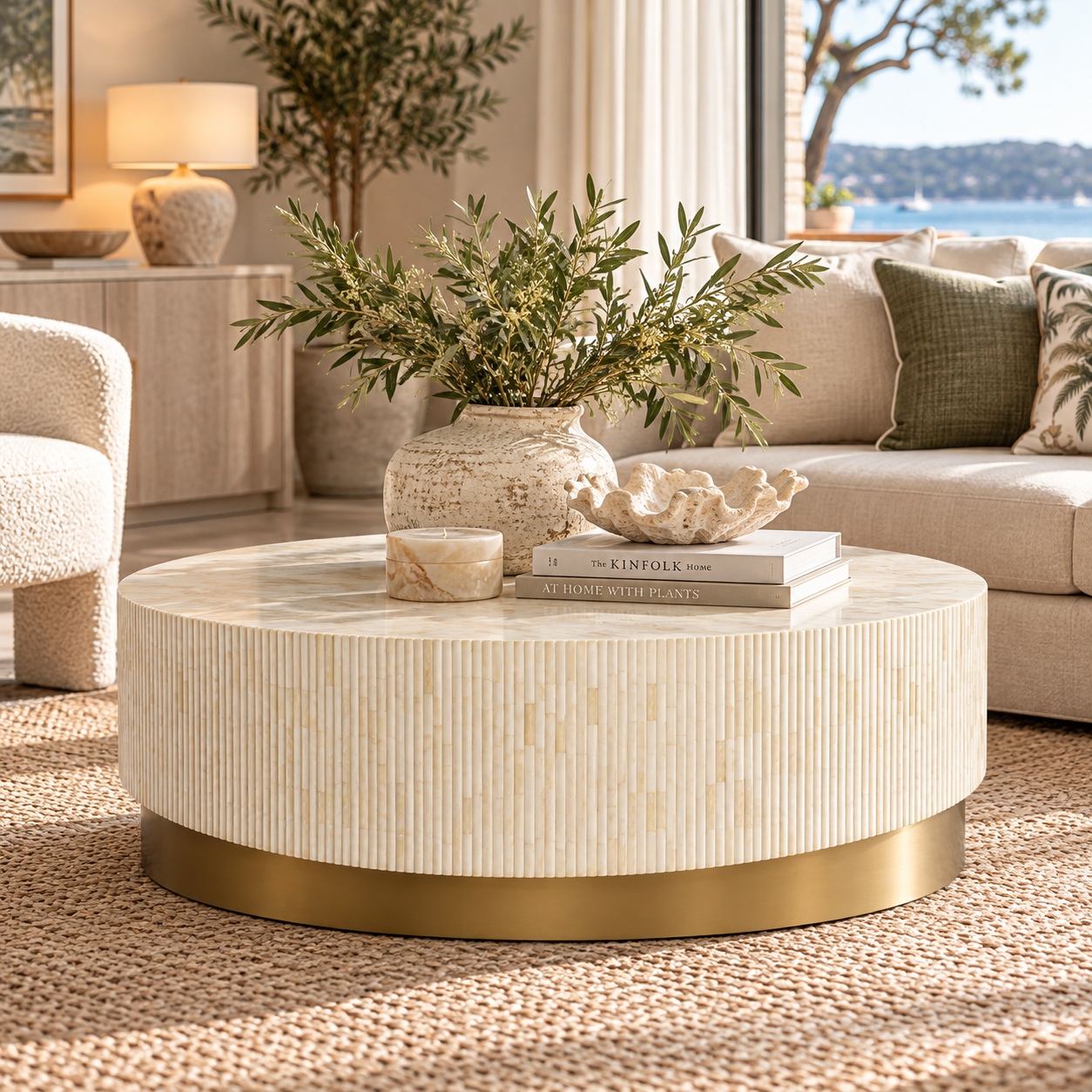Solana Bone Inlay Coffee Table