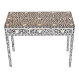 Bone Inlay Floral Console : Black