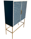 Bone Inlay Cabinet : Arches : Indigo
