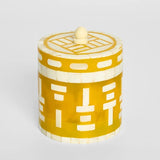 Bone Inlay Miniature Canister : Axis: Saffron