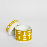 Bone Inlay Miniature Canister : Axis: Saffron