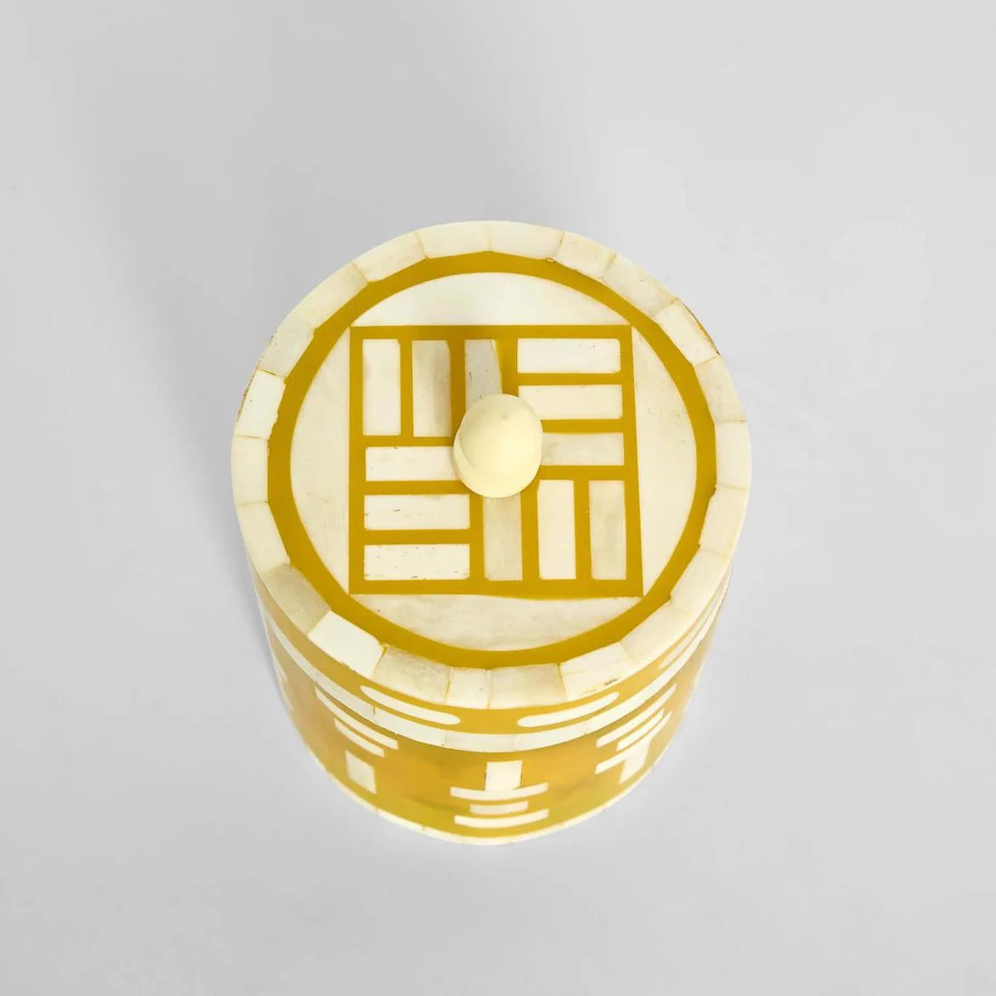 Bone Inlay Miniature Canister : Axis: Saffron