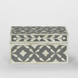 Bone Inlay Jewellery Box : Ogee : Grey