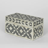 Bone Inlay Jewellery Box : Ogee : Grey