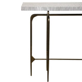 Bone Inlay Coffee Table wtih Antique Brass Legs : Pinstripe : Charcoal