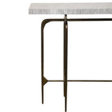 Bone Inlay Console wtih Antique Brass Legs : Pinstripe : Charcoal