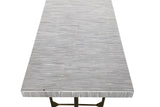 Bone Inlay Console wtih Antique Brass Legs : Pinstripe : Charcoal