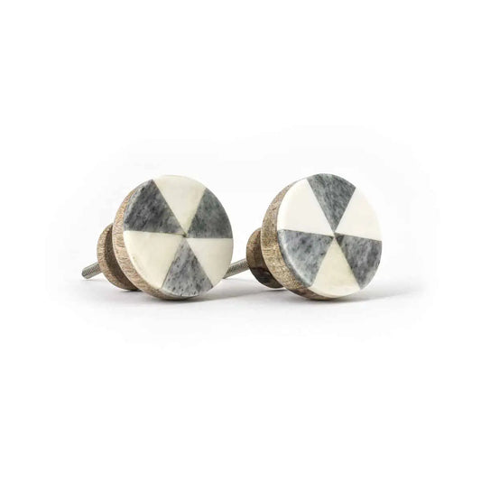 Bone Dresser Knob : Triplet : Grey