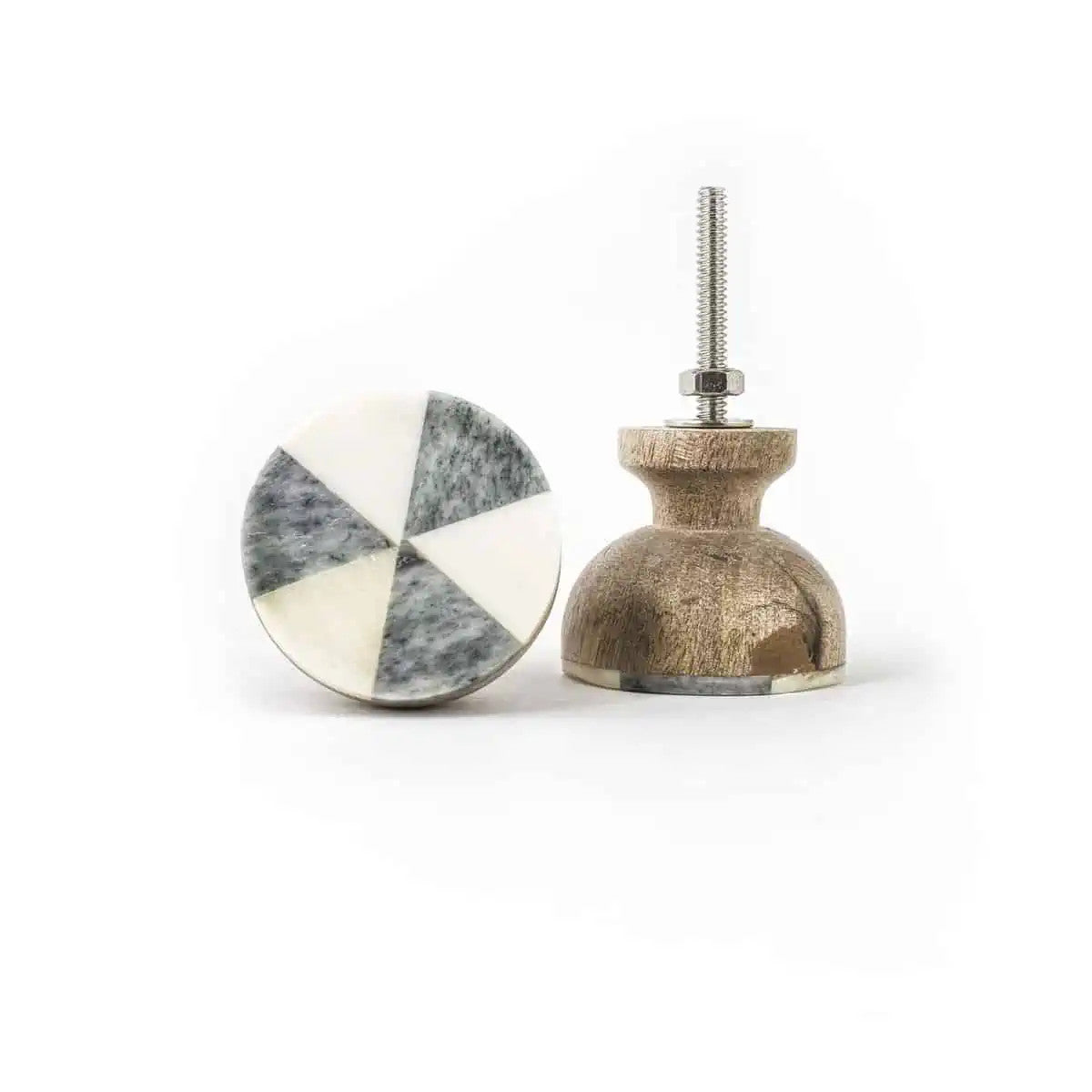 Bone Dresser Knob : Triplet : Grey