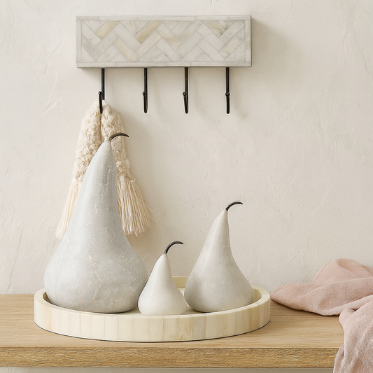 Marble Pear : White
