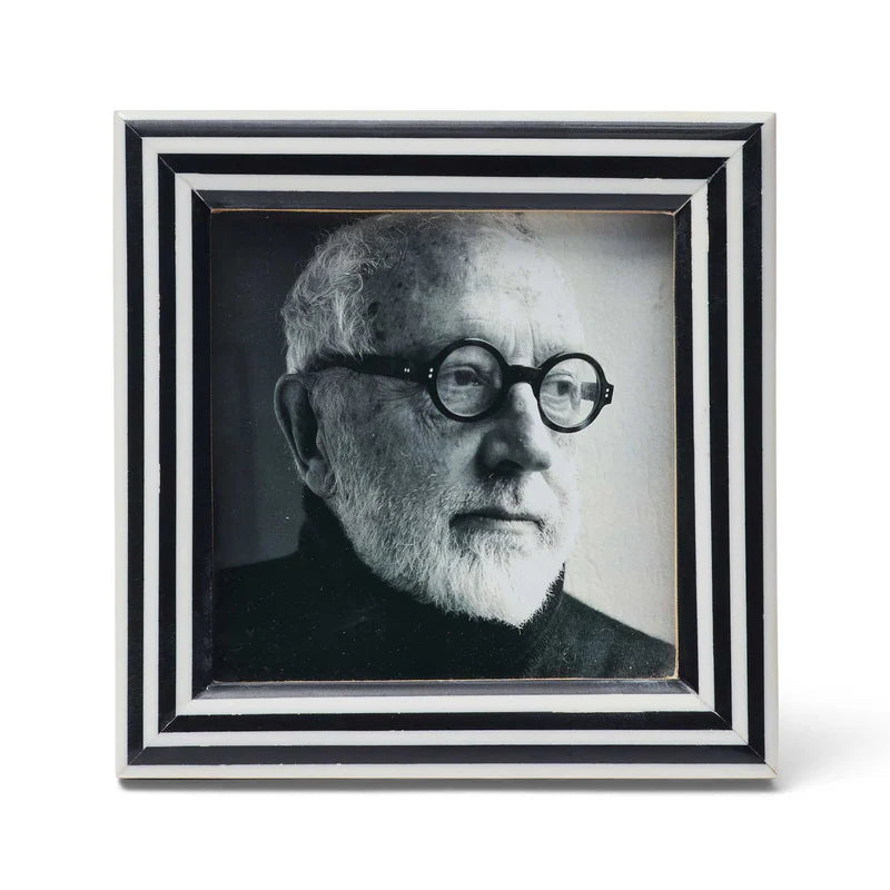 Bone Inlay Picture Frame : Stripe : Black & White