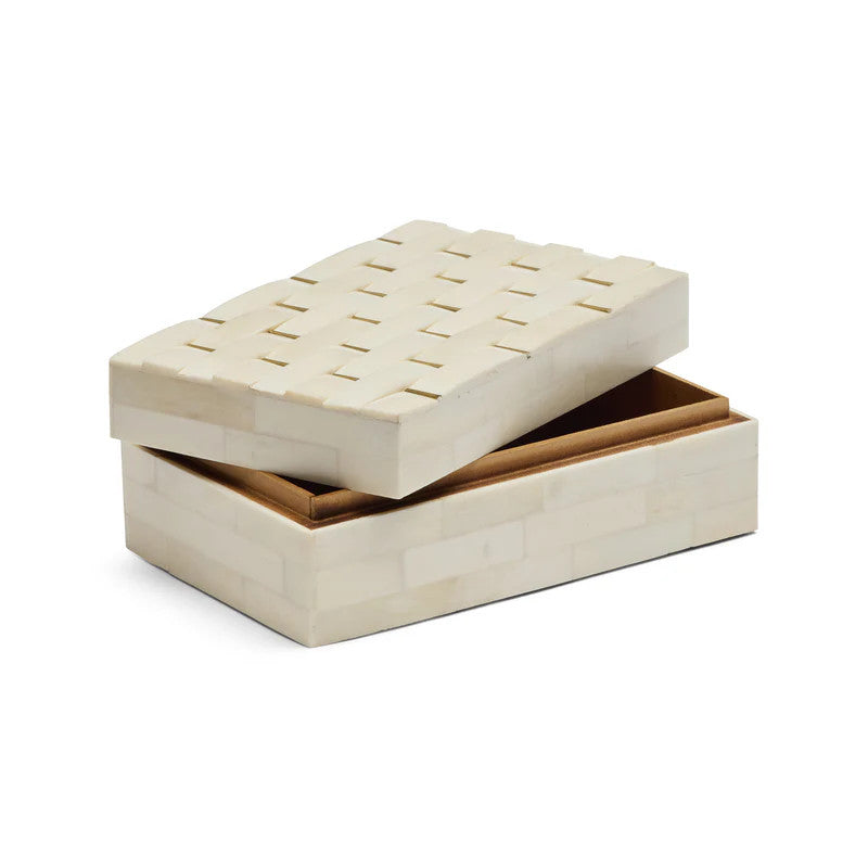 Bone Inlay Rectangular Box : Interlace : Natural