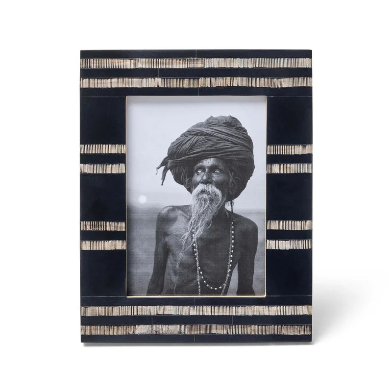 Horn Inlay Picture Frame : Black