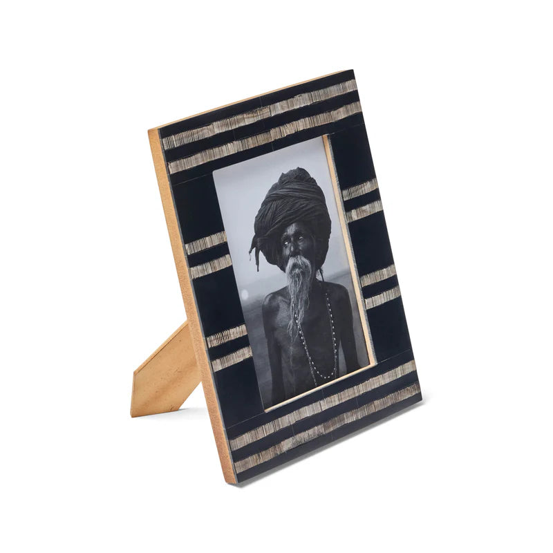 Horn Inlay Picture Frame : Black