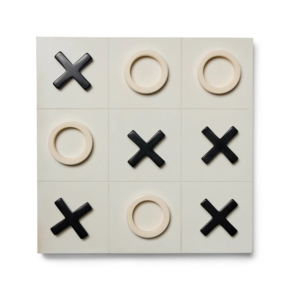 Bone Inlay Noughts & Crosses Board Game