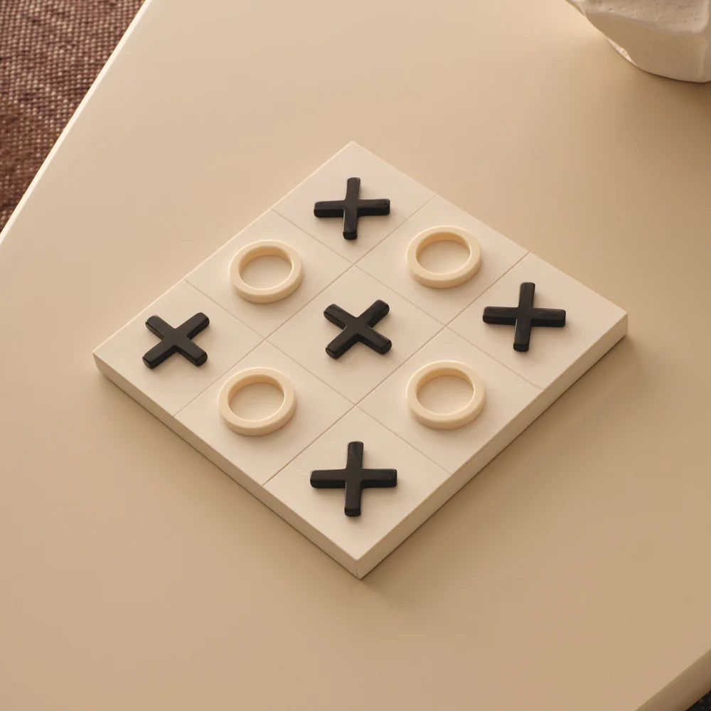 Bone Inlay Noughts & Crosses Board Game