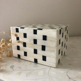 Bone Inlay Box : Squares : Monocrhome