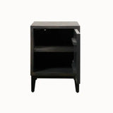 Bedside Cabinet with Bone Inlay Insert : Sundial : Charcoal