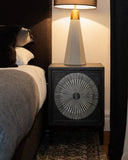 Bedside Cabinet with Bone Inlay Insert : Sundial : Charcoal