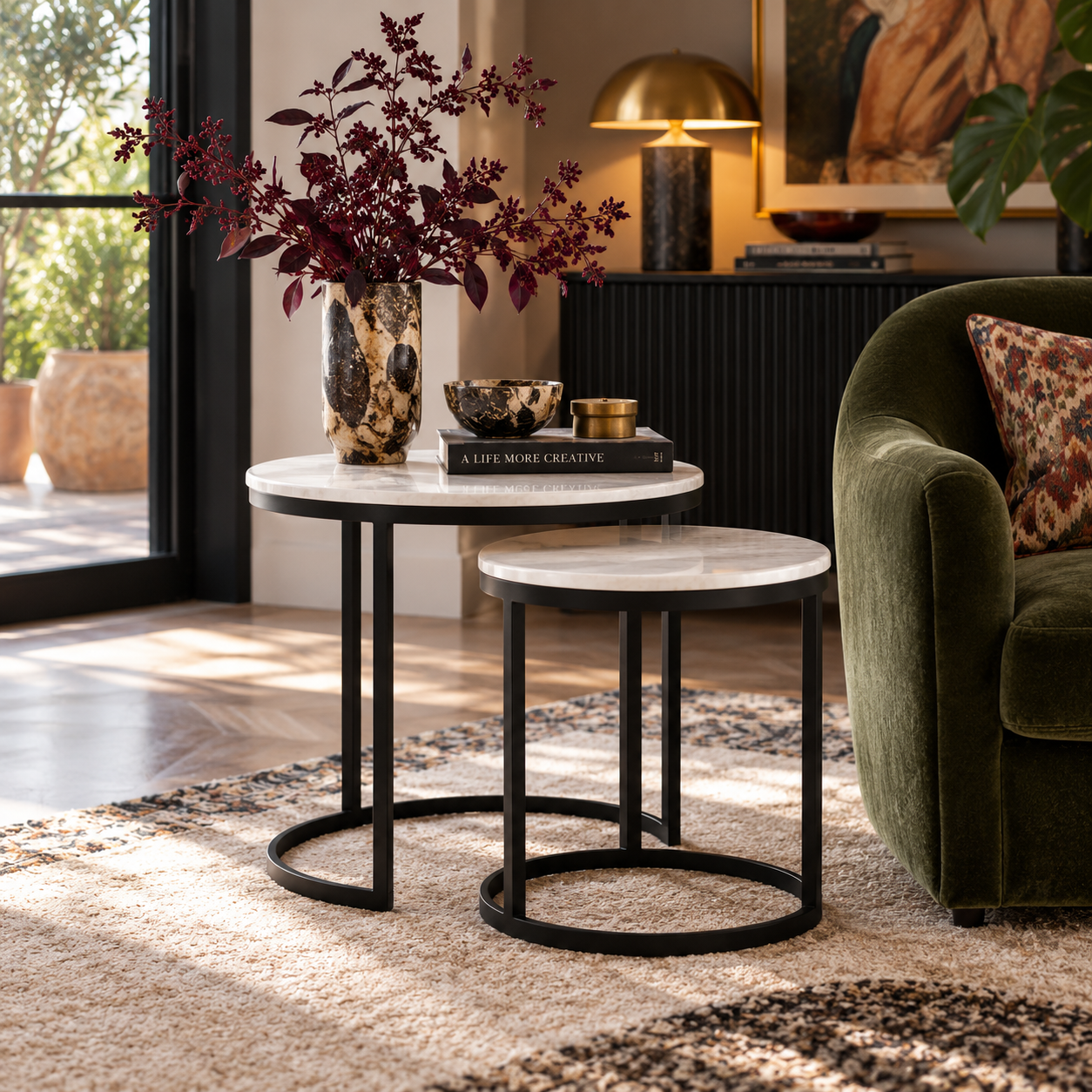Haven Nesting Tables : Marble