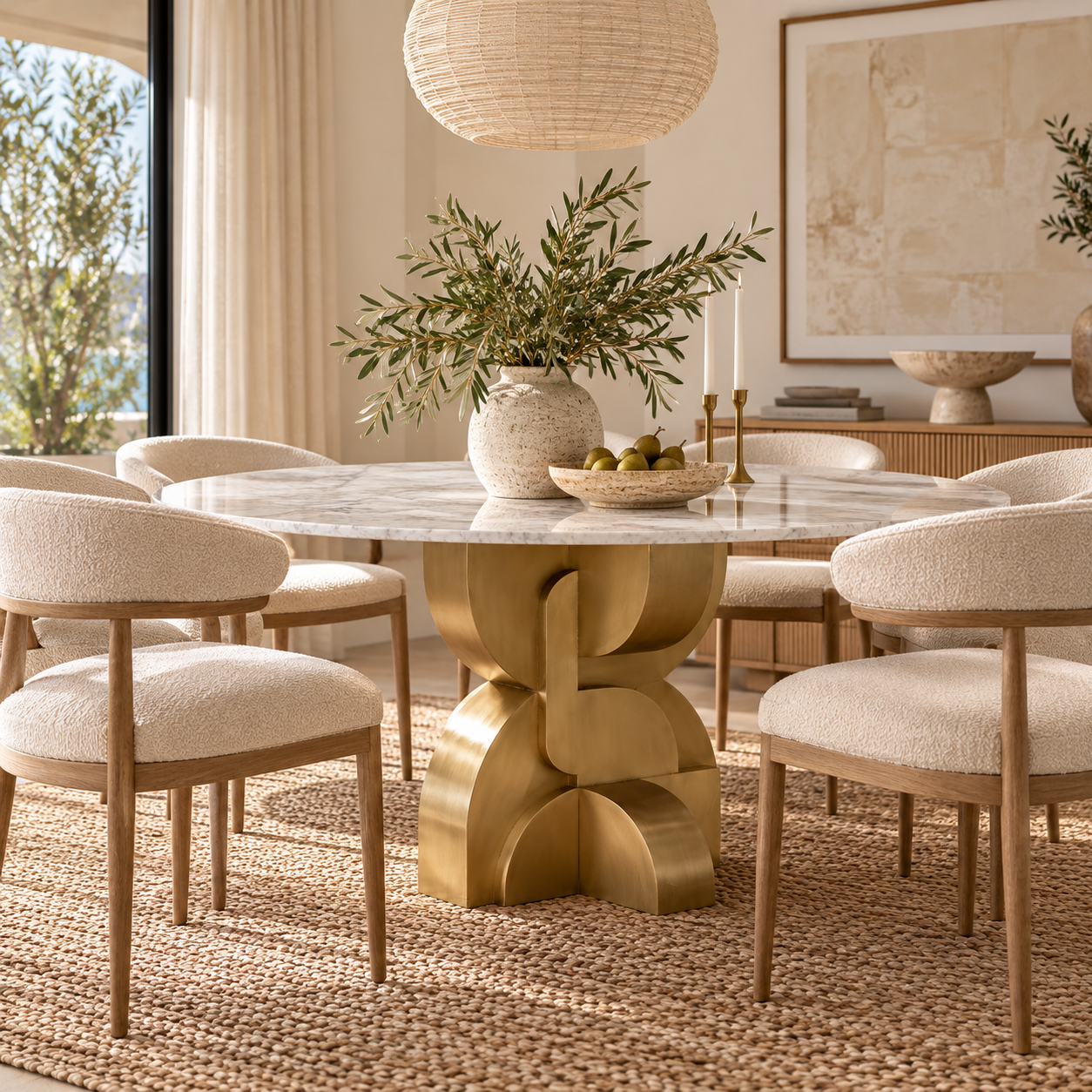 Valencia Dining Table : Marble