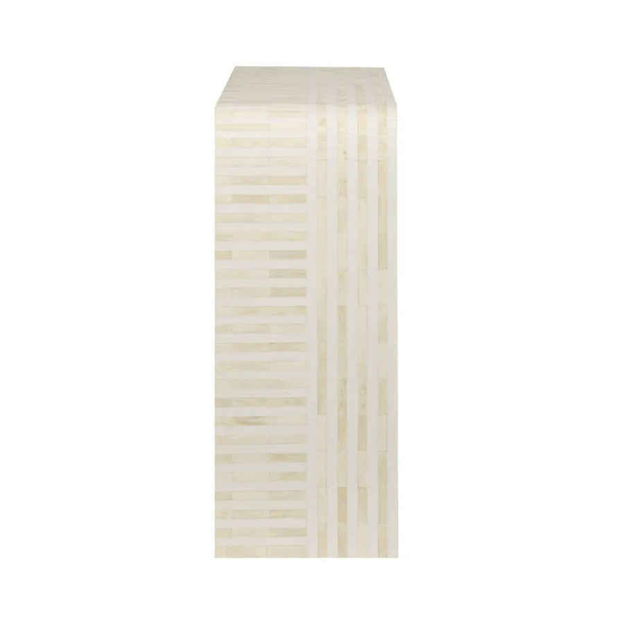Bone Inlay Console : Stripe : Ivory