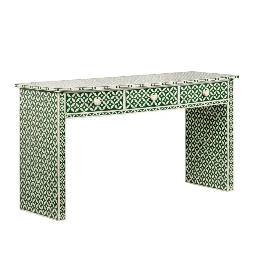 Bone Inlay Console : Starburst : Green