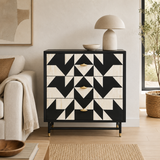 Bone Inlay 3 Drawer Chest : Arrows