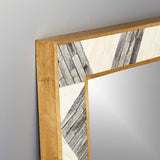 Bone Inlay Floor Mirror : Two-Tone