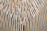 Bone & Timber Inlay Square Coffee Table (with castors)