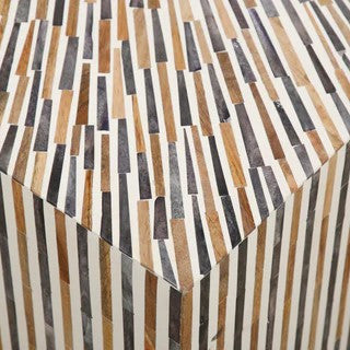 Bone & Timber Inlay Square Coffee Table (with castors)