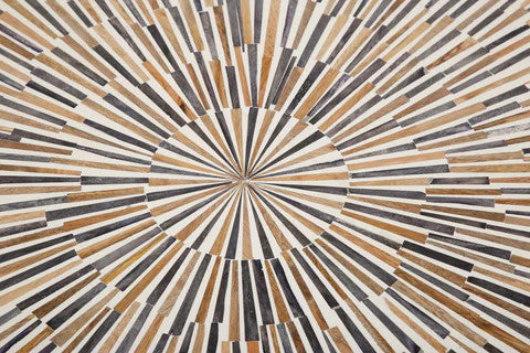 Bone & Timber Inlay Square Coffee Table (with castors)
